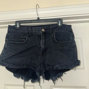 American Eagle High Rise Black Shorts